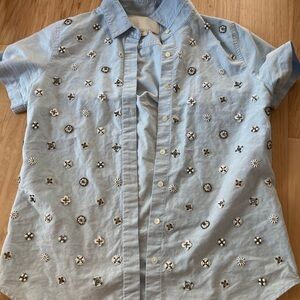 J.crew collection beaded button down